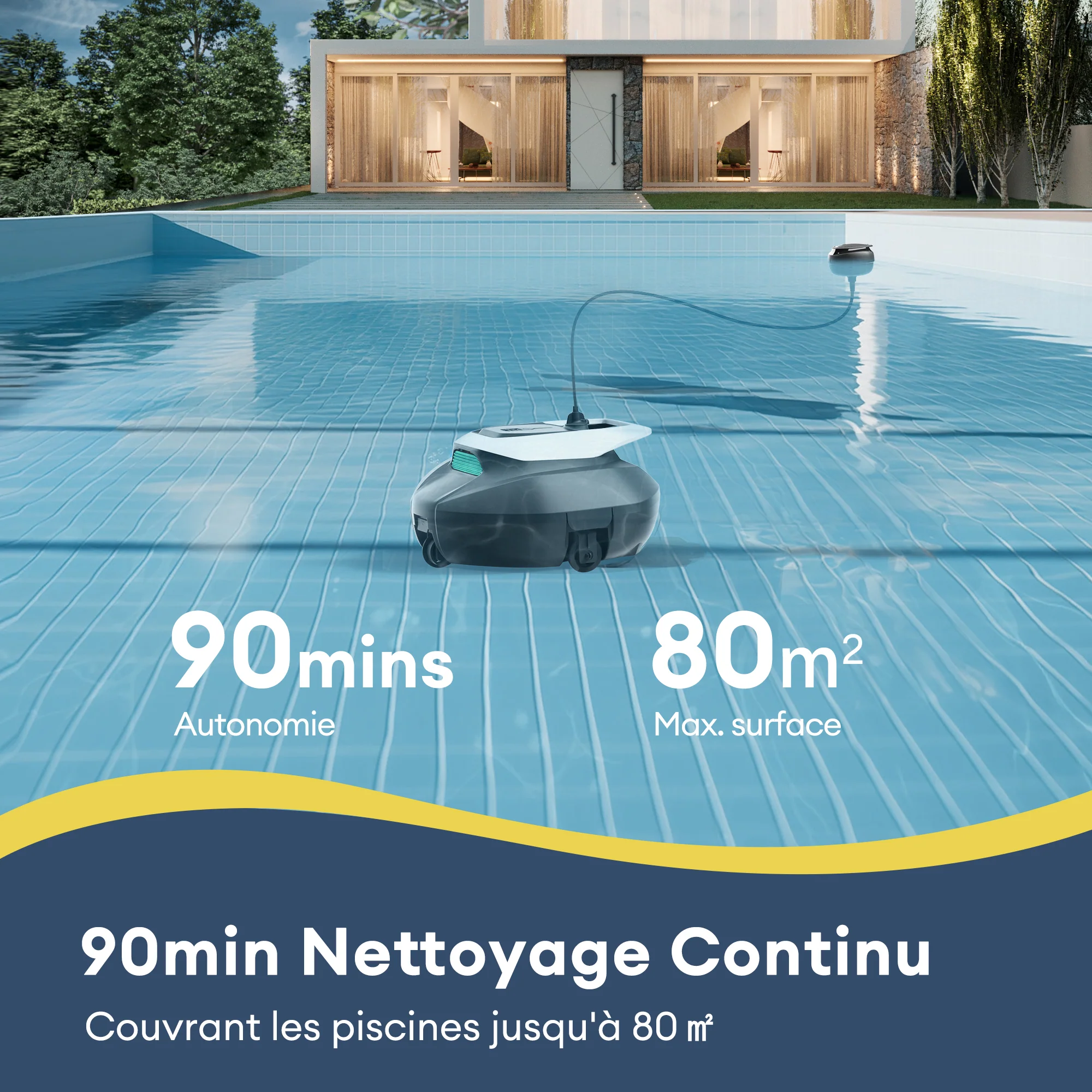 Ultenic Pooleco 10 Series Nettoyeur de Robot Piscine Sans Fil - Image 7